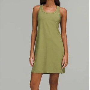 Lululemon Classic-Fit Cotton-Blend Scoop Dress Bronze Green Size 4
